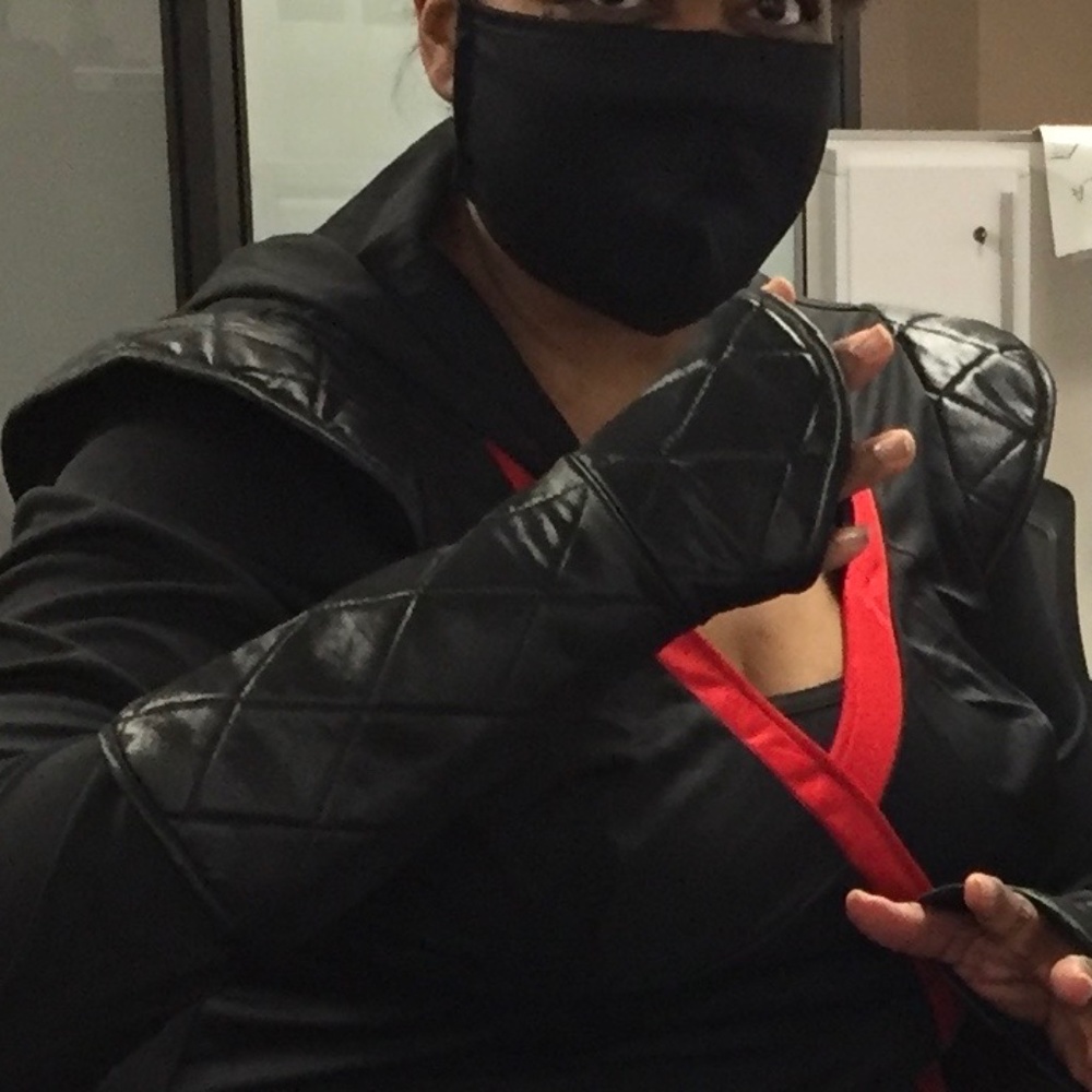 Leg Avenue Ninja Costume Plus 3X/4X Black - Picture 7 of 9